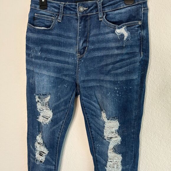 Judy Blue Womens Destroyed Skinny Jeans Sz 9 / 29 - Picture 2 of 5
